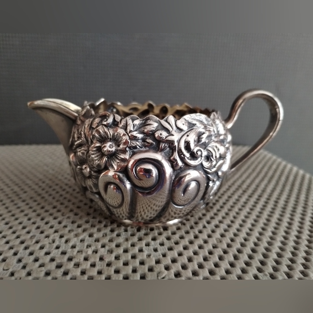 Antique Barbour Silver Co. Quadruple Silver Plate Creamer